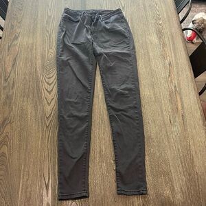 Levi's Skinny Legging Jeans High Rise Denim Cotton Blend Stretch Gray Size 27